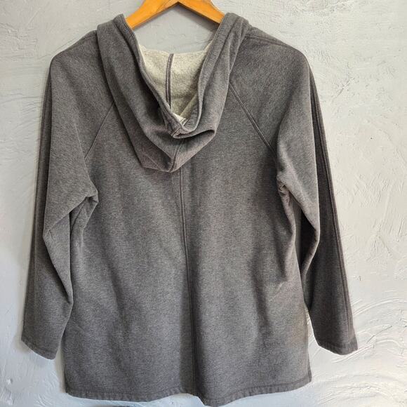 Christopher & Banks Petite Womans Grey Hooded Sweatshirt with pockets Size P/L - Picture 6 of 8